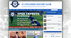 Desktop Screenshot of cicyclonessoccerclub.com